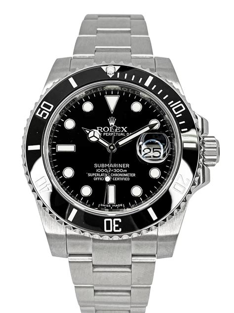 rolex sub zwart staal|rolex submariner oyster steel.